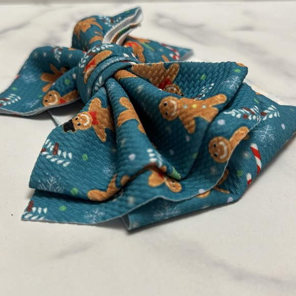 Christmas Gingerbread men waffle fabric headband - Picture 4 of 5